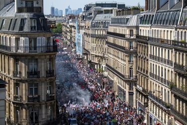 La &quot;Fête à Macron&quot; à Paris, le 5 mai 2018.