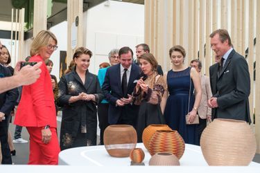 La grande-duchesse Maria Teresa et le grand-duc Henri de Luxembourg avec le prince Guillaume et la princesse Stéphanie à Paris, le 22 mai 2019