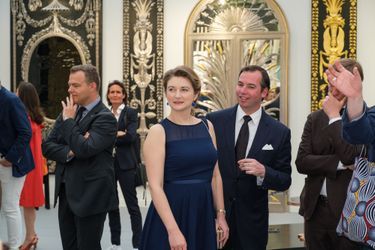 La princesse Stéphanie et le prince Guillaume de Luxembourg à Paris, le 22 mai 2019