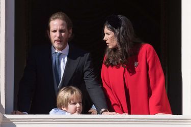 Andréa et Tatiana Casiraghi, avec leur fils aîné Sacha en novembre 2017.
