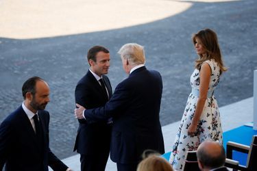 Emmanuel Macron et Donald Trump lors des festivités du 14 Juillet