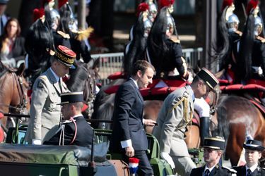 Emmanuel Macron sur les Champs-Elysées pour le 14 Juillet