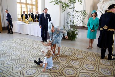 La princesse Madeleine et la princesse Leonore aux 40 ans de la princesse Victoria, le 14 juillet 2017.