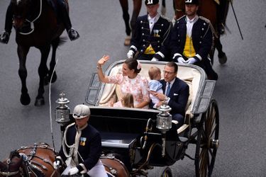 La princesse Victoria et son mari Daniel aux 40 ans de la princesse Victoria, le 14 juillet 2017.