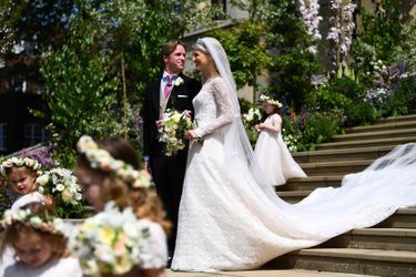 Lady Gabriella Windsor et Thomas Kingston le jour de leur mariage à Windsor, le 18 mai 2019