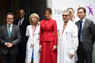Melania Trump à l'hôpital Necker, à Paris, jeudi