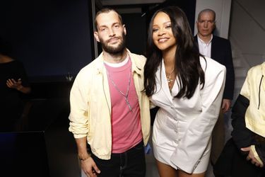Simon Jacquemus et Rihanna&nbsp;au&nbsp;lancement de la première collection Fenty à Paris le 22 mai 2019