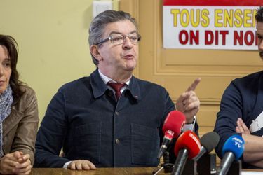 Jean-Luc Mélenchon jeudi en conférence de presse. 
