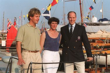 1999. Aux côtés d'Isabelle Autissier et du prince Albert II de Monaco
