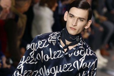 Fashion Week mode homme à Paris, défilé Louis Vuitton, le 21 janvier 2016. 