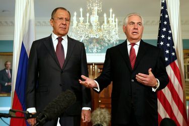 Sergueï Lavrov et Rex Tillerson à Washington, le 10 mai 2017.
