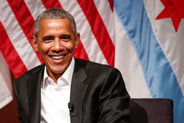 Barack Obama à l&#039;Université de Chicago, le 24 avril 2017.