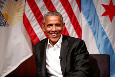 Barack Obama à l&#039;Université de Chicago, le 24 avril 2017.