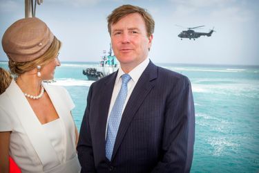 La reine Maxima et le roi Willem-Alexander des Pays-Bas à Aruba, le 1er mai 2015