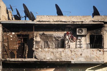 Une maison endommagée par les combats à Alep, en Syrie. (photo d&#039;illustration)