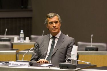 Jérôme Cahuzac devant la commission d&#039;enquête parlementaire, mercredi, au Palais Bourbon.