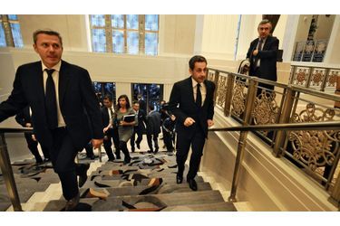 <br />
Jeudi 11 octobre, Nicolas Sarkozy arrive au Waldorf Astoria pour une conférence organisée par la banque d’investissement BTG Pactual. 