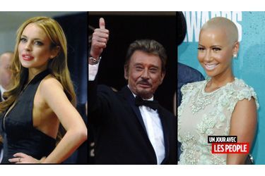 <br />
Lindsay Lohan, Johnny Hallyday et Amber Rose