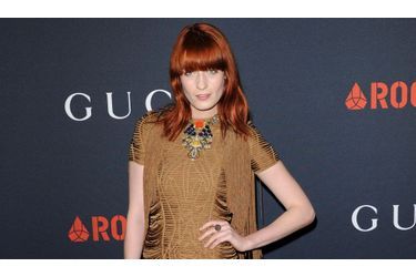 <br />
Florence Welch à la fête Gucci avant les Grammy Awards 2011, dans une création de la marque italienne.