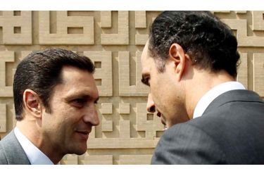 <br />
Alaa et Gamal Moubarak, les fils d'Hosni.