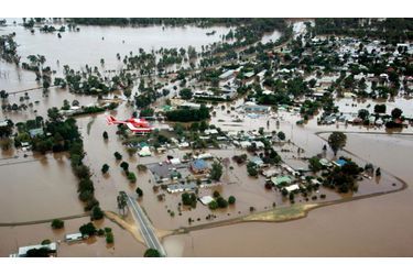 La ville de Wagga Wagga inondée. Les pluies torrentielles qui se sont abattues en Nouvelle-Galles du Sud ont entraîné l’évacuation de milliers d’habitants de cette petite ville du sud-est de l&#039;Australie, traversée par la rivière Murrumbidgee.