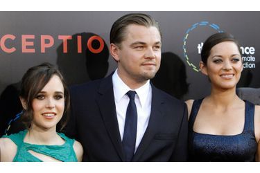 Ellen Page, Leonardo DiCaprio et Marion Cotillard, à l&#039;avant-première américaine d&#039;Inception.