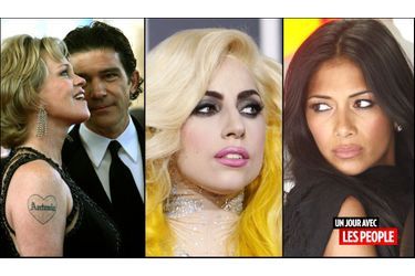 <br />
Melanie Griffith et Antonio Banderas, Lady GaGa, Nicole Scherzinger