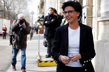 Rachida Dati a voté à Paris pour le premier tour des élections municipales, le 15 mars 2020.