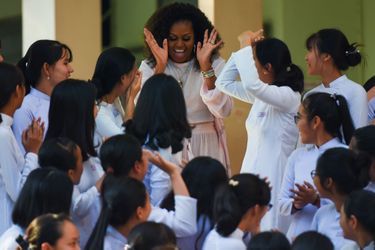 Michelle Obama le 9 décembre 2019 à Long An au Vietnam. 