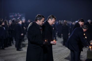 Le grand-duc Henri de Luxembourg et le Premier ministre luxembourgeois à Auschwitz-Birkenau, le 27 janvier 2020