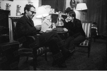 Anna Karina et Jean-Luc Godard, en février 1963.