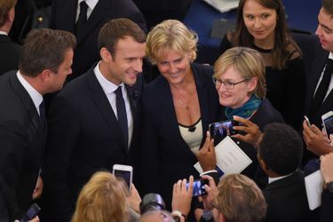Emmanuel Macron et Nadine Morano.