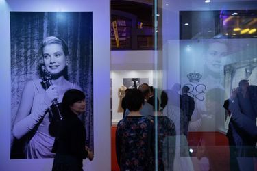 L'exposition inédite sur Grace Kelly présentée à Macao en Chine, le 15 mai 2019