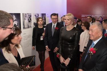 La princesse Charlène de Monaco inaugure l'exposition Grace Kelly à Macao en Chine, le 15 mai 2019