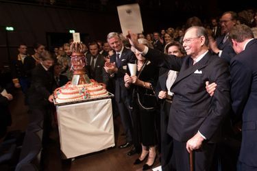L'ex-grand-duc Jean de Luxembourg lors de la fête de ses 95 ans, le 9 janvier 2016