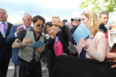 Johnny Depp, la superstar à Disneyland Paris, le 14 mai 2017.