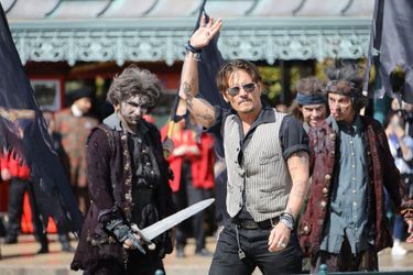 Johnny Depp, la superstar à Disneyland Paris, le 14 mai 2017.