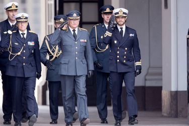 Le roi Carl XVI Gustaf et le prince Carl Philip de Suède à Stockholm, le 30 avril 2019