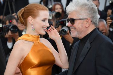 Jessica Chastain et Pedro Almodovar à Cannes
