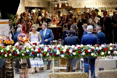 La reine Maxima et le roi Willem-Alexander des Pays-Bas ches Eataly à Milan, le 22 juin 2017