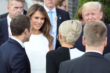 Melania Trump et Brigitte Macron à Hambourg, le 7 juillet 2017.