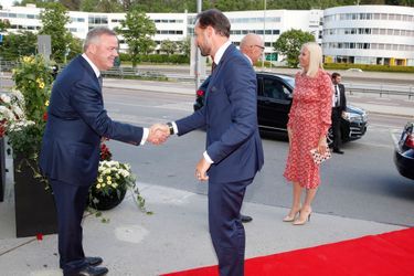 La princesse Mette-Marit et le prince Haakon de Norvège à Lysaker près d&#039;Oslo, le 31 mai 2017