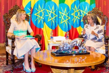 La reine Maxima des Pays-Bas avec la présidente éthiopienne à Addis-Abeba, le 15 mai 2019