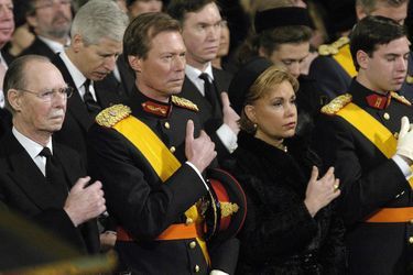 L'ex-grand-duc Jean de Luxembourg aux obsèques de son épouse, le 15 janvier 2005