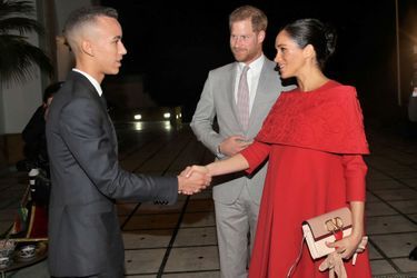 Le prince Moulay El Hassan du Maroc accueille le prince Harry et Meghan Markle à Rabat, le 23 février 2019