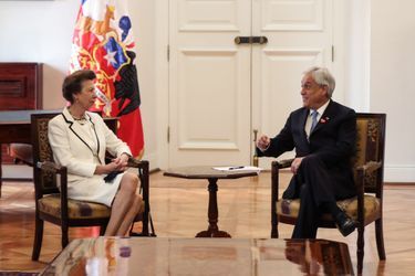 La princesse Anne avec le président chilien, le 28 novembre 2018