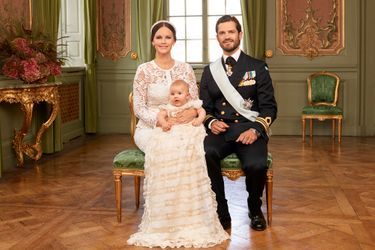 Le prince Alexander de Suède avec ses parents, le 9 septembre 2016