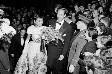 Audrey Hepburn et Mel Ferrer en novembre 1954