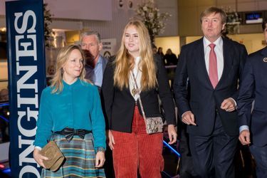 Les princesses Margarita et Catharina-Amalia et le roi Willem-Alexander des Pays-Bas à Amsterdam, le 27 janvier 2019