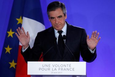  François Fillon, dimanche soir après sa défaite à la présidentielle.